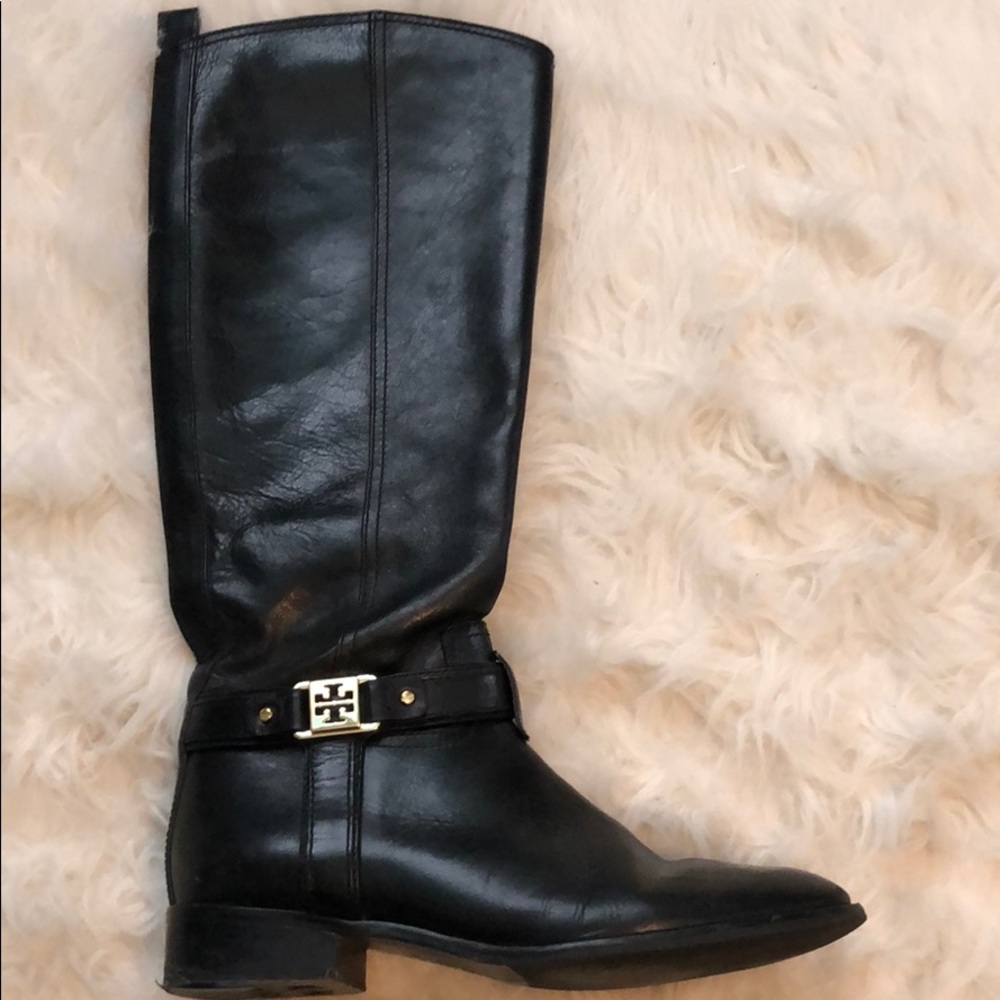 Tory Burch Black Riding Boots Size 9